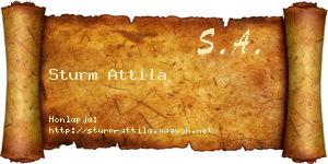 Sturm Attila névjegykártya